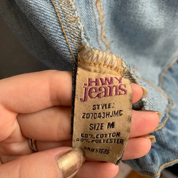 Womens Highway Jeans Cropped Oversized Jean Jacket - Picture 7 of 11